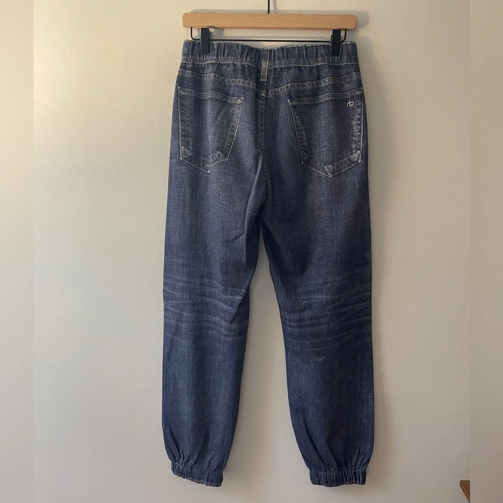 Rag & Bone Miramar Relaxed Jogger Jeans Blue Denim Elastic Waist Lounge Pant S - Picture 4 of 7